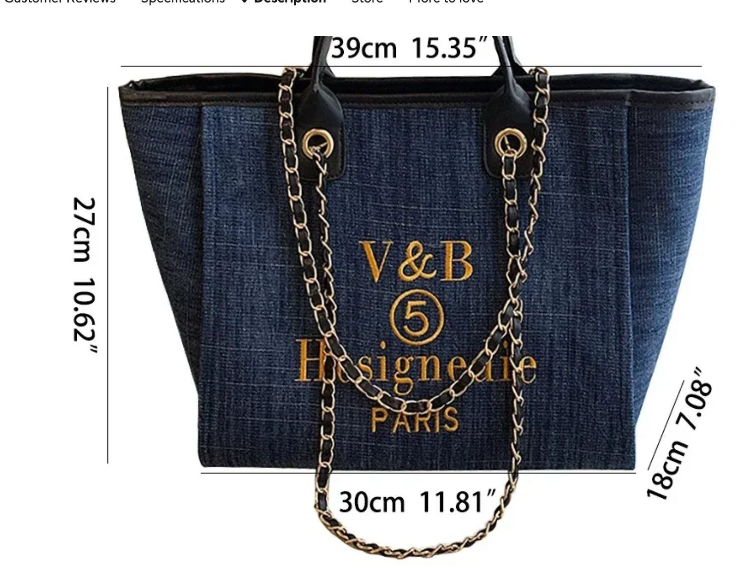 V&B 5 HESIGNEDE PARIS TOTE (Color Options)