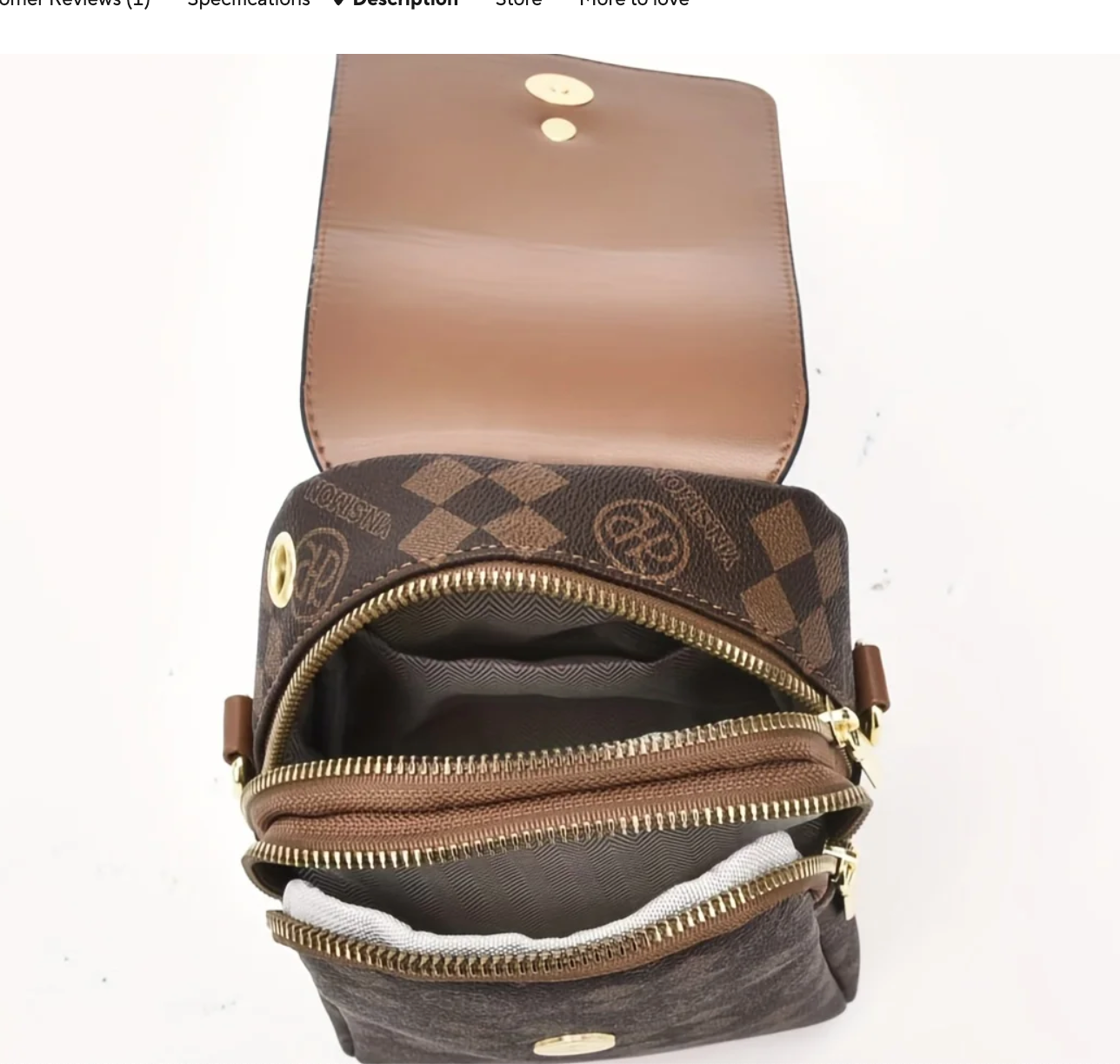 Leather Double Zip Crossbody
