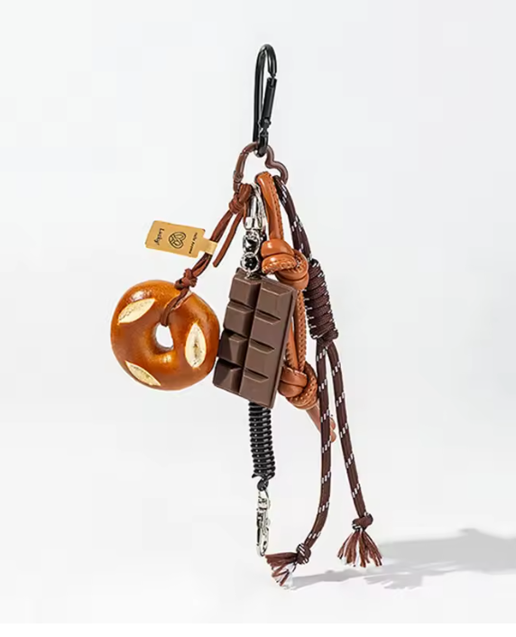 BAGEL and CHOCOLATE Lovers Purse Charm