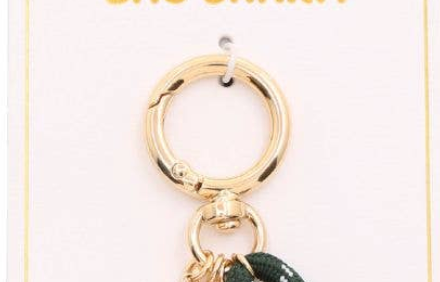 GOLF PEARL BEADED BAG CHARM KEYCHAIN