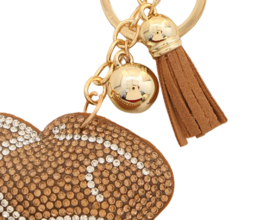 COWBOY HAT RHINESTONE PURSE CHARM  KEYCHAIN