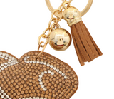 COWBOY HAT RHINESTONE PURSE CHARM  KEYCHAIN