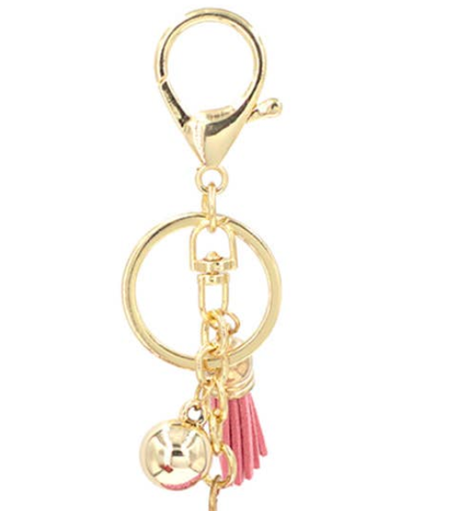PINK SCOOP ICE CREAM CONE KEYCHAIN