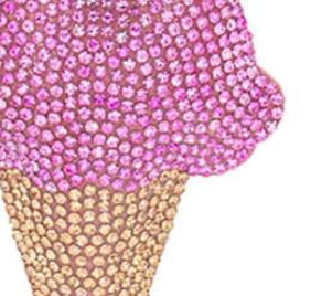 PINK SCOOP ICE CREAM CONE KEYCHAIN