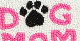 DOG MOM  Beaded Mini Pouch Bag