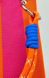 Pink Stripe Knitted Beach Travel Weekend Tote