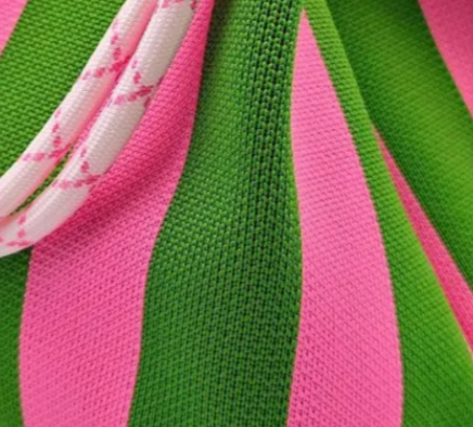 Emerald Pink KNITTED BEACH TRAVEL WEEKEND TOTE