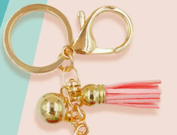 Retro CRYSTAL  Bling Volkswagon Bus Purse Charm Key Chain