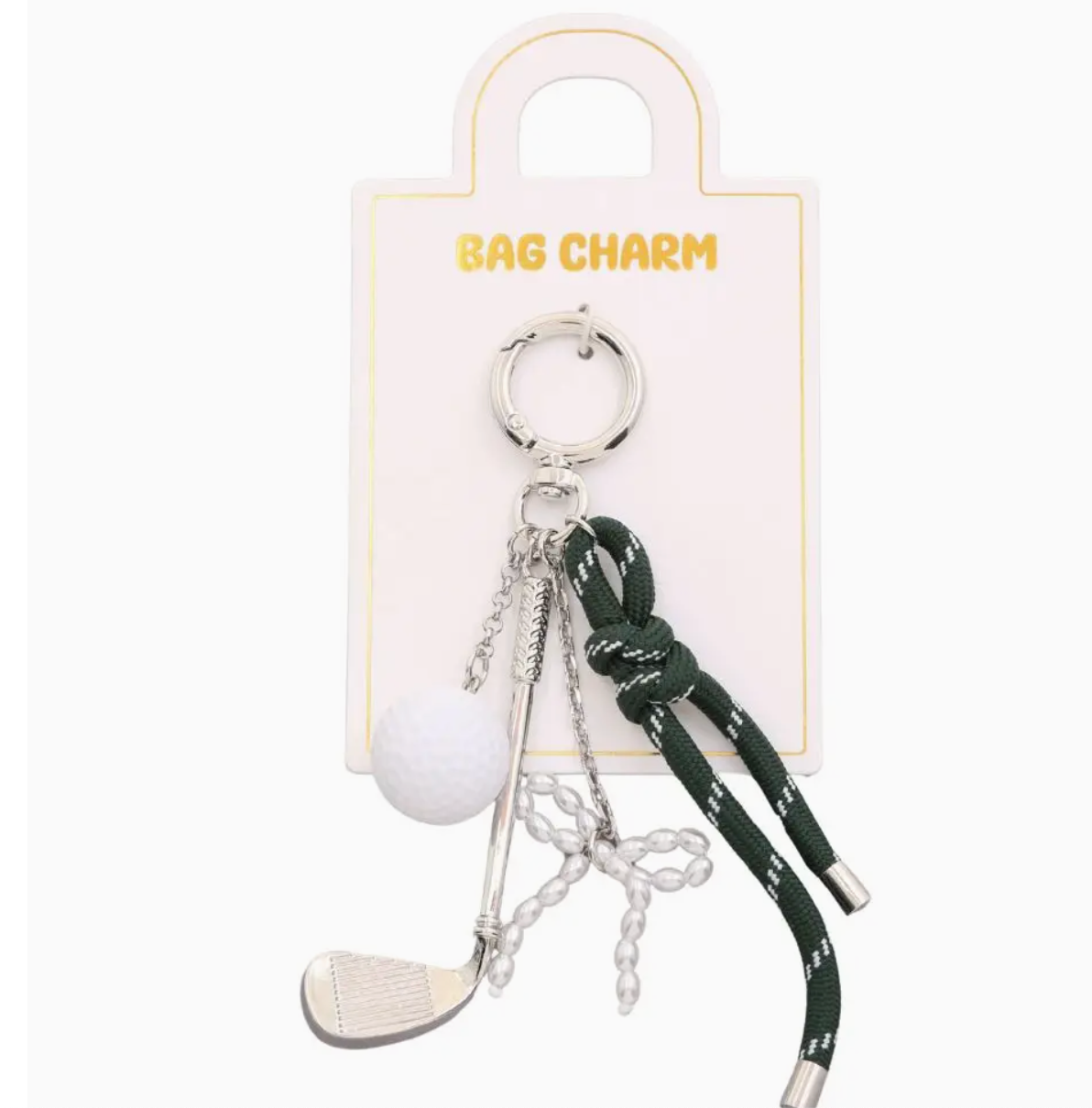 Par Tee Golf Bag Charm – Chic Gold Purse Charm  GOLD OR SILVER