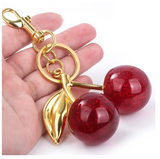 RED CHERRIES PURSE CHARM KEY CHAIN