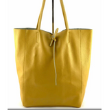 Mustard Leather Tote MADE IN  ITALY DROPS AUG 23