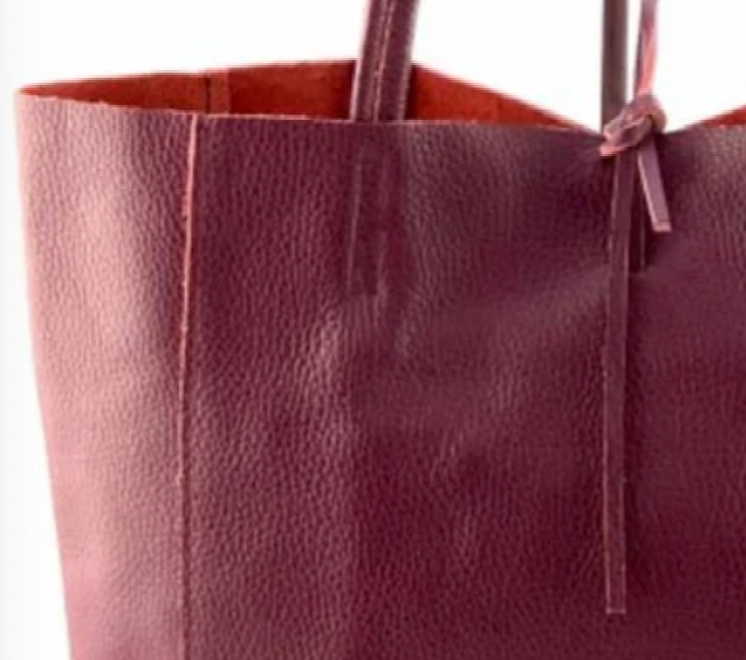 Wine Leather Tote Bag Made in ITALY DROPS AUG 23