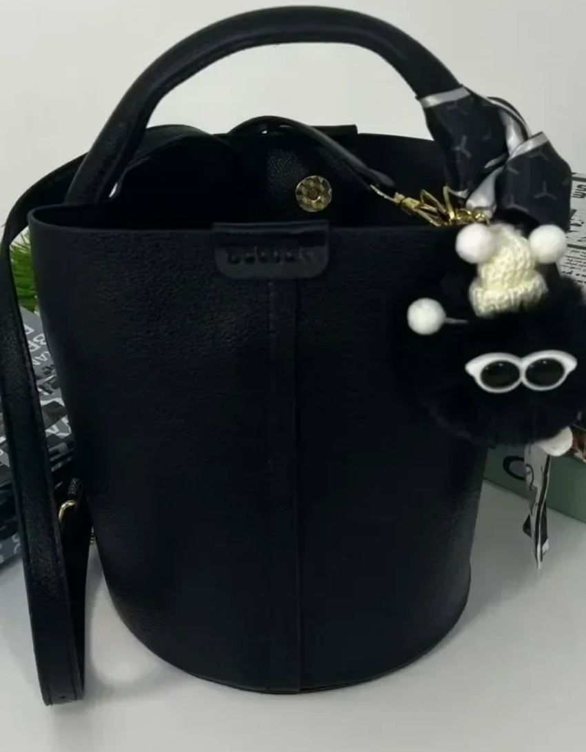 MINI BUCKET TOTE with Scarf and Purse Charm (COLOR OPTIONS)
