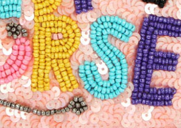 BEST NURSE  Beaded Mini Pouch Bag