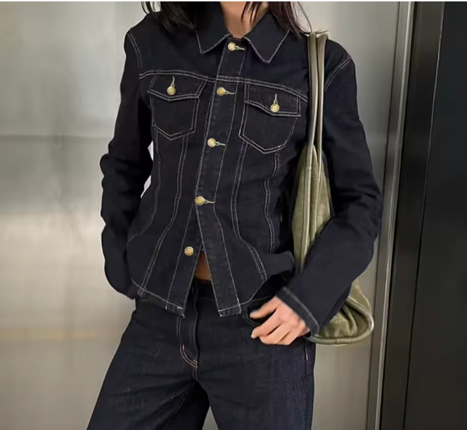 ELEVATED DARK DEMIN FITTED JACKET DROPS SEPT 10
