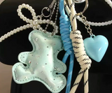 Baby Blue Bear Purse Charm. DIAPER BAG CHARM  BABY SHOWER GIFT!