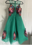VINTAGE RETRO COCKTAIL FLORAL EMBROIDERED DRESS by SACHIN & BABI 2000