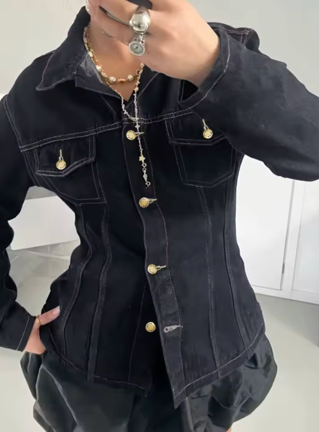 ELEVATED DARK DEMIN FITTED JACKET DROPS SEPT 10