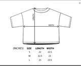 SANTORINI GREECE BLACK WAIST CROP BOX TEE