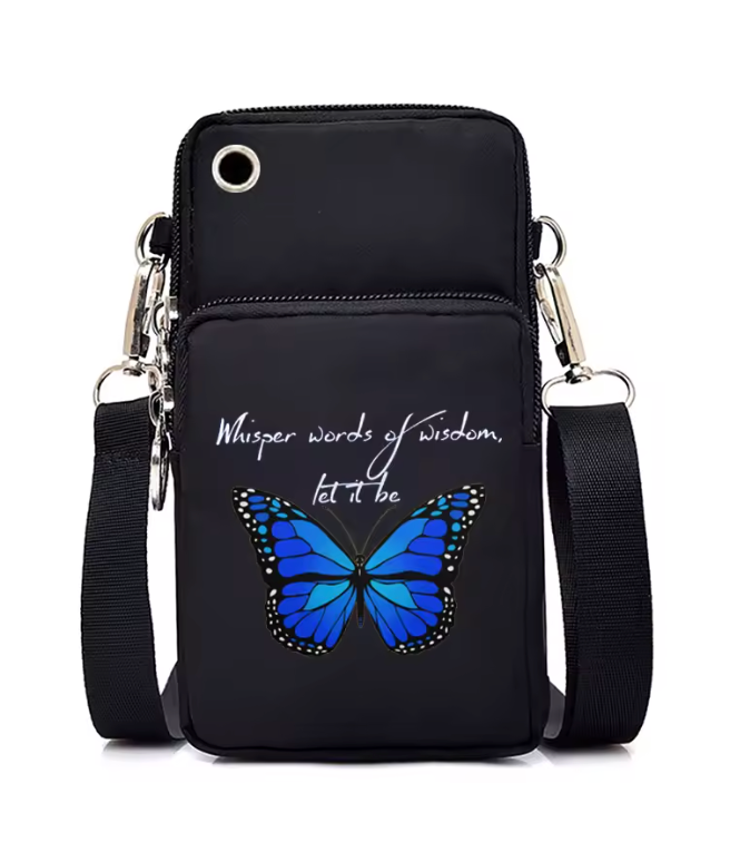 Mobile Phone Butterfly Crossbody Mini John Lennon "Words of Wisdom" (Options)