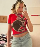 Short Sleeve Bunny Ringer Tshirt