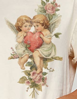 - ANGEL HEART OF LOVE  GRAPHIC WAIST CROP TSHIRT (COLOR OPTIONS)