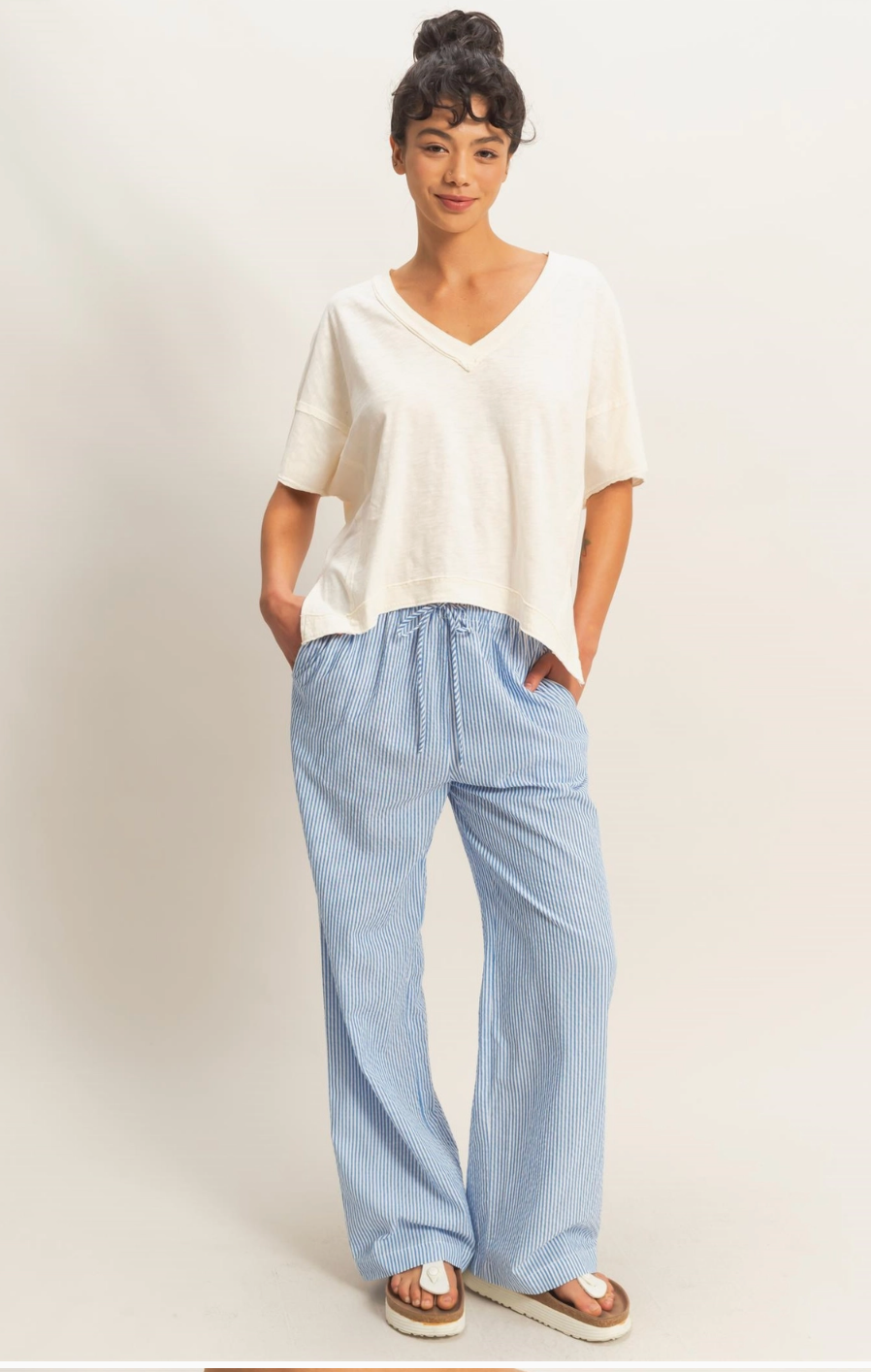COMFY EASY BASIC TRENDY SLUB TEE (COLOR OPTIONS)