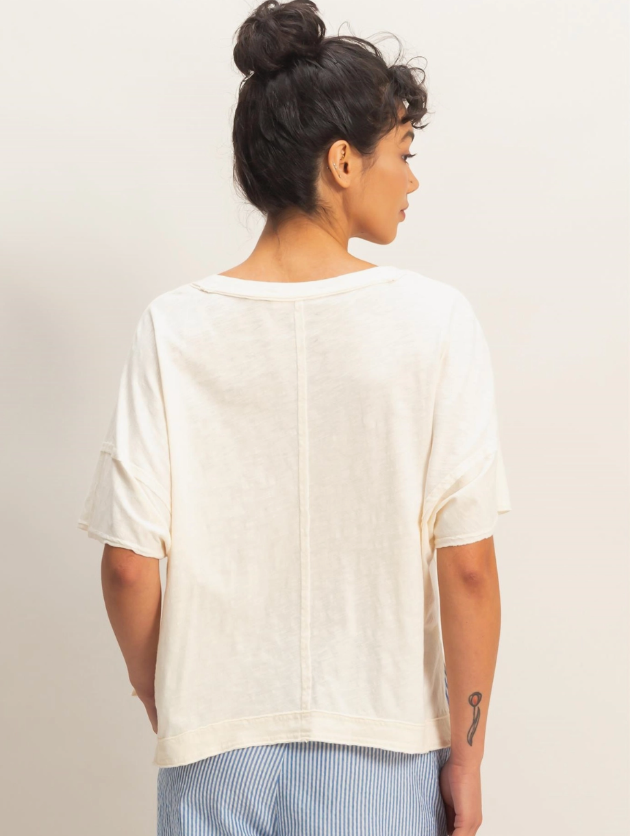 COMFY EASY BASIC TRENDY SLUB TEE (COLOR OPTIONS)