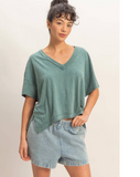 COMFY EASY BASIC TRENDY SLUB TEE (COLOR OPTIONS)