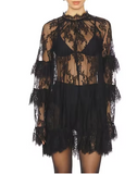 Delicate Sheer LACE BEACH COVER UP (Black Also)