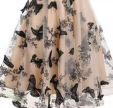 1950s Vintage Retro Swing Butterfly Patchwork Dress