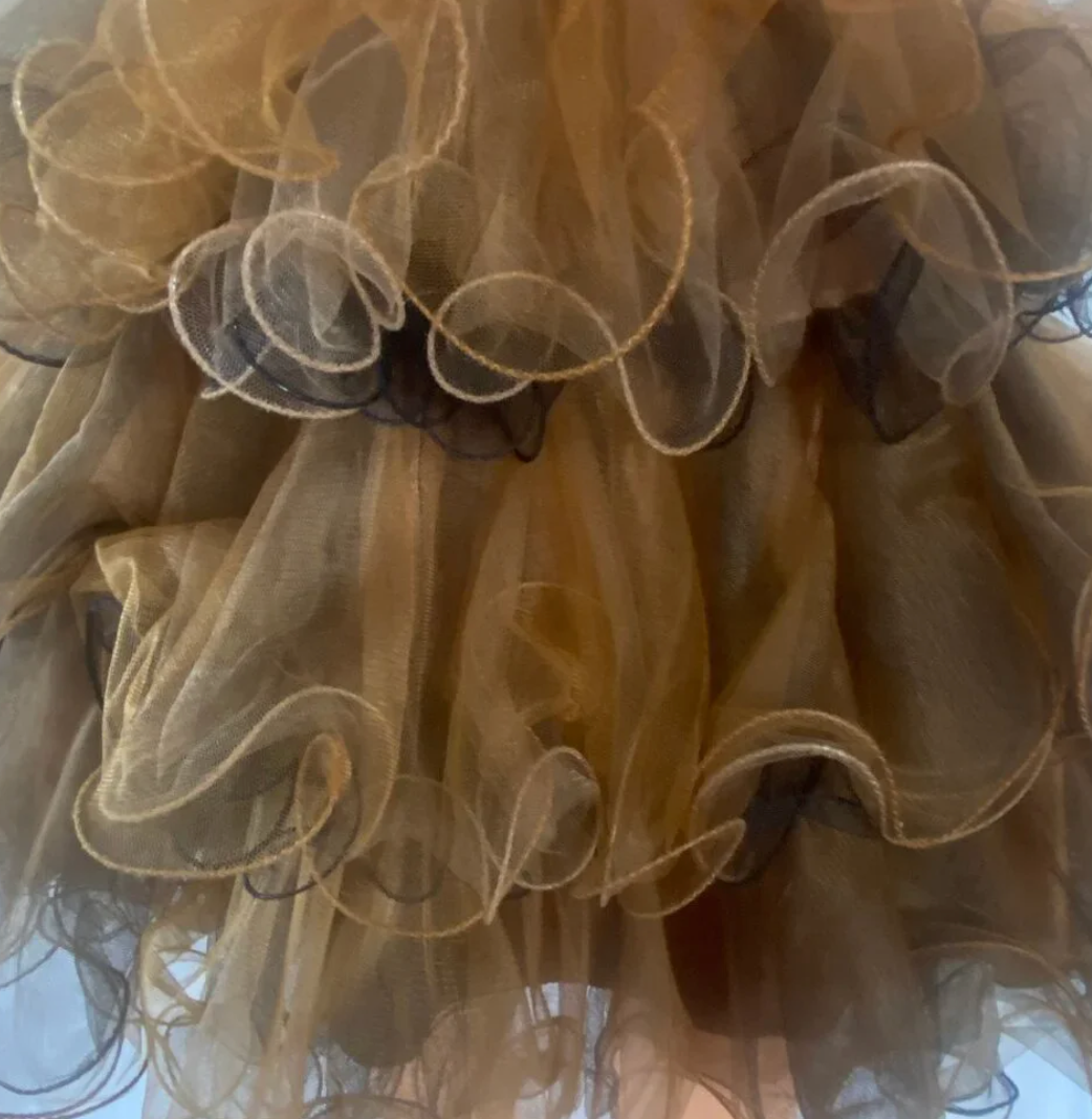 Vintage Leopard Tulle Party Dress 80s