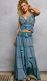 BOHO EMBELLISHED GORGEOUS HALTER By POL. DROPS JUNE 30th