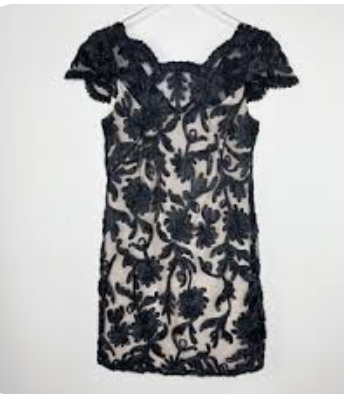 Stunning OverLay Lace Black Mini Cocktail Dress   Deadstock