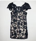 Stunning OverLay Lace Black Mini Cocktail Dress   Deadstock