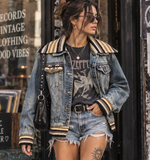 Vintage MISS. ME Y2K Denim Knit Jacket 2000