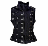 BLACK GROMMET VEST