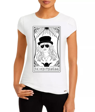 STEVIE NICKS Fitted Cap Sleeve Slub Tee