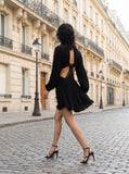 Black Cut Out Retro Dress by MOD