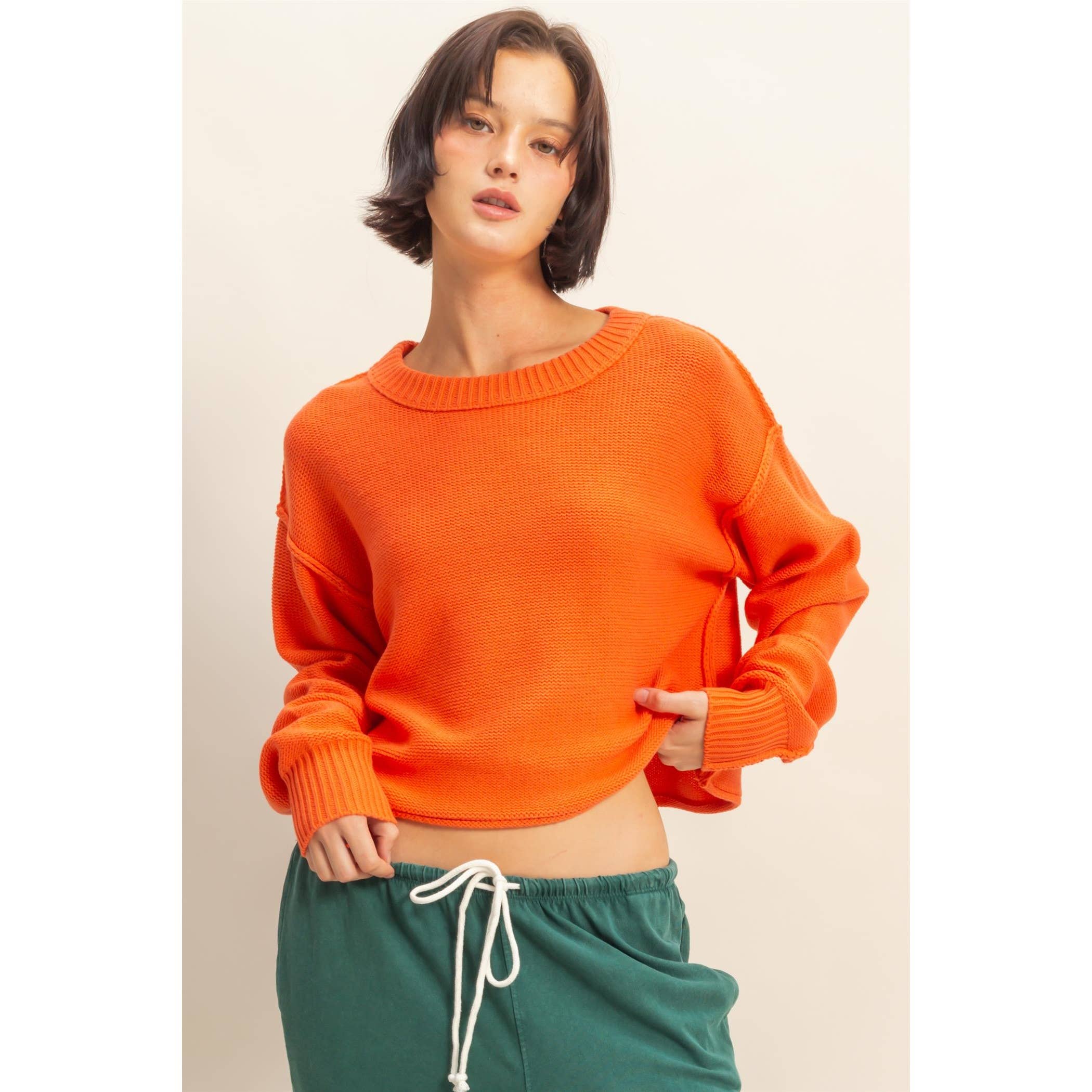 Double Zero - Cropped Oversized Sweater