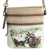 Clea Ray Canvas Bag Vintage Inspired - JUST RESCUED CROSSBODY BAG