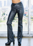 Vibrant M.i.U - Metallic Bootcut Pants: 3 / Black