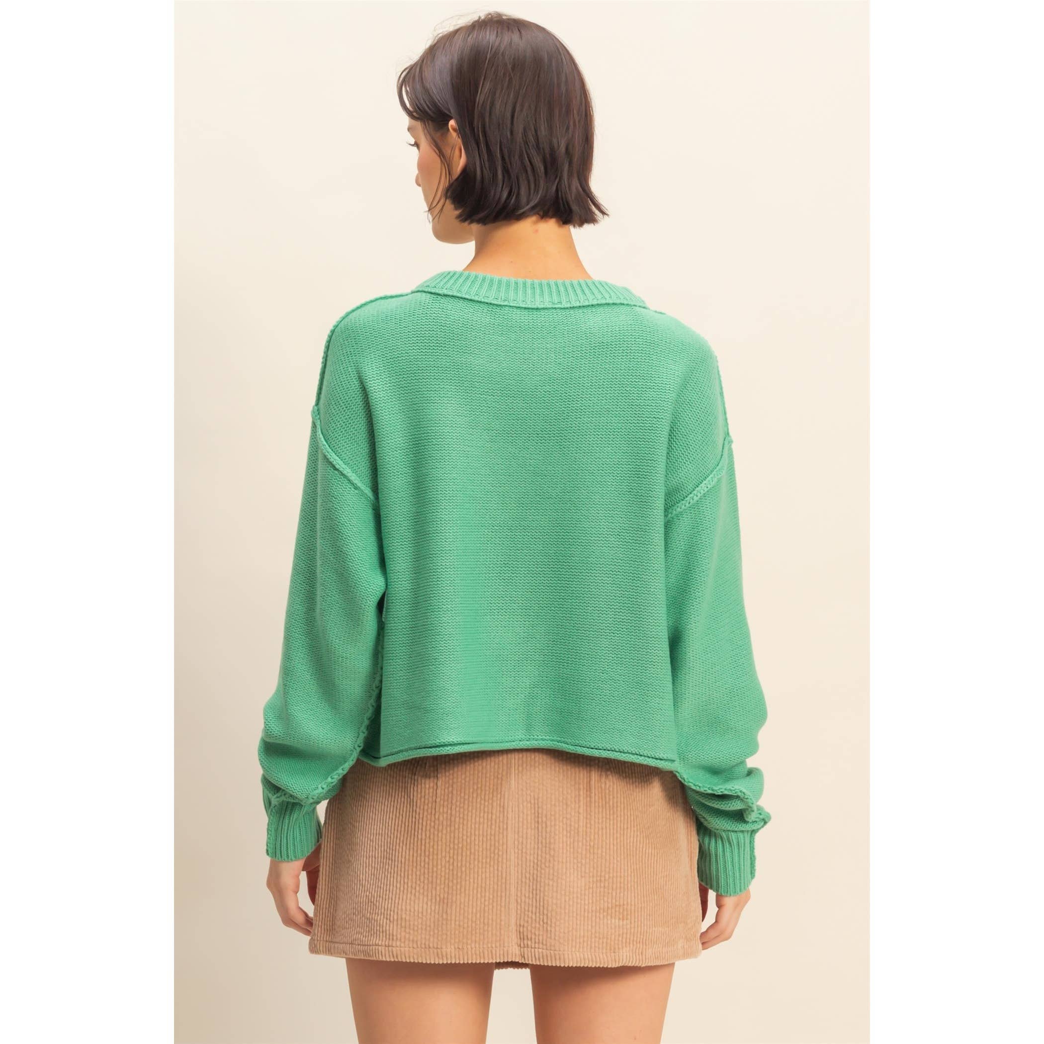 Double Zero - Cropped Oversized Sweater