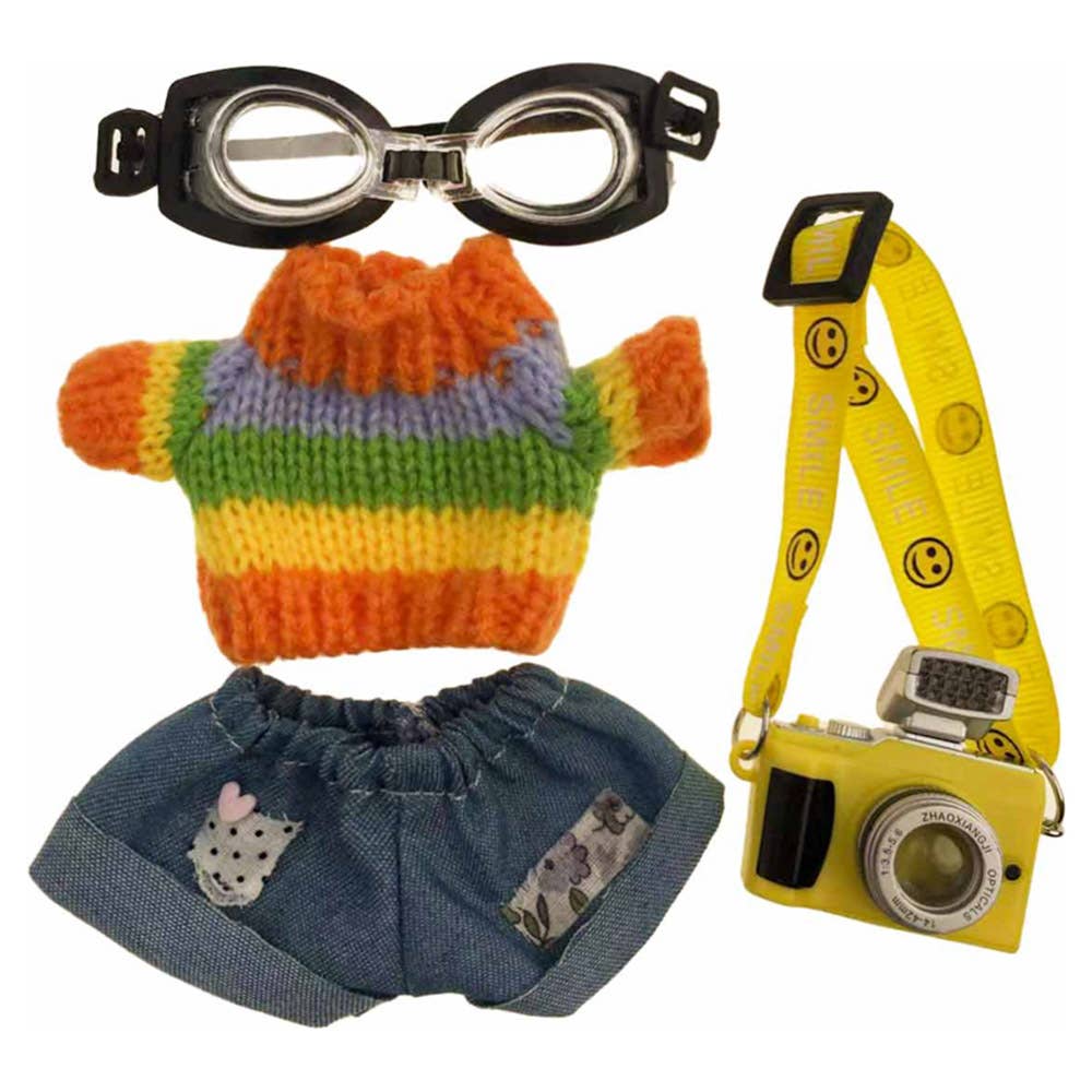 JOIA ACCESSORIES - MINI DOLL GOGGLE RAINBOW KNIT SWEATER CAMERA BAG , LVCL 078