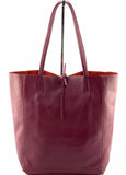 Wine Leather Tote Bag Made in ITALY DROPS AUG 23