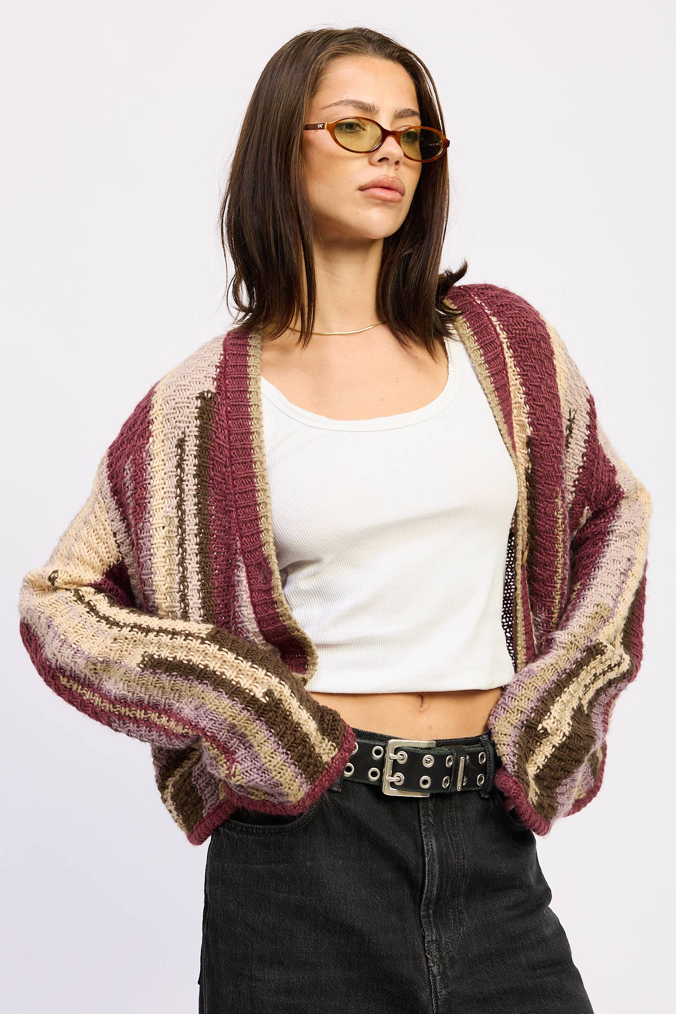 Emory Park - COLOR MIXED CARDIGAN TOP