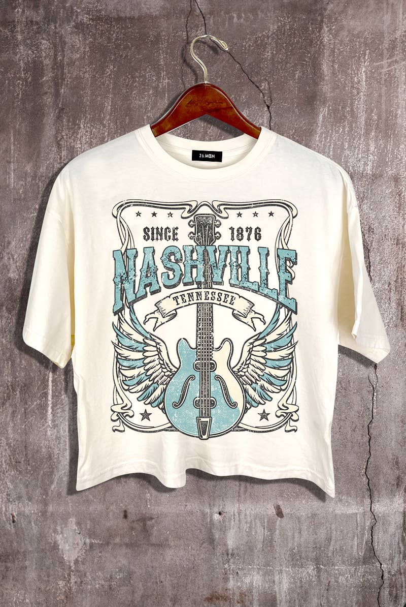 2&moon - Nashville Tennessee Graphic Crop Tee.