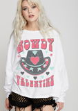302626 - 130 Howdy One Size Fleece Sweatshirt: ONE SIZE / White