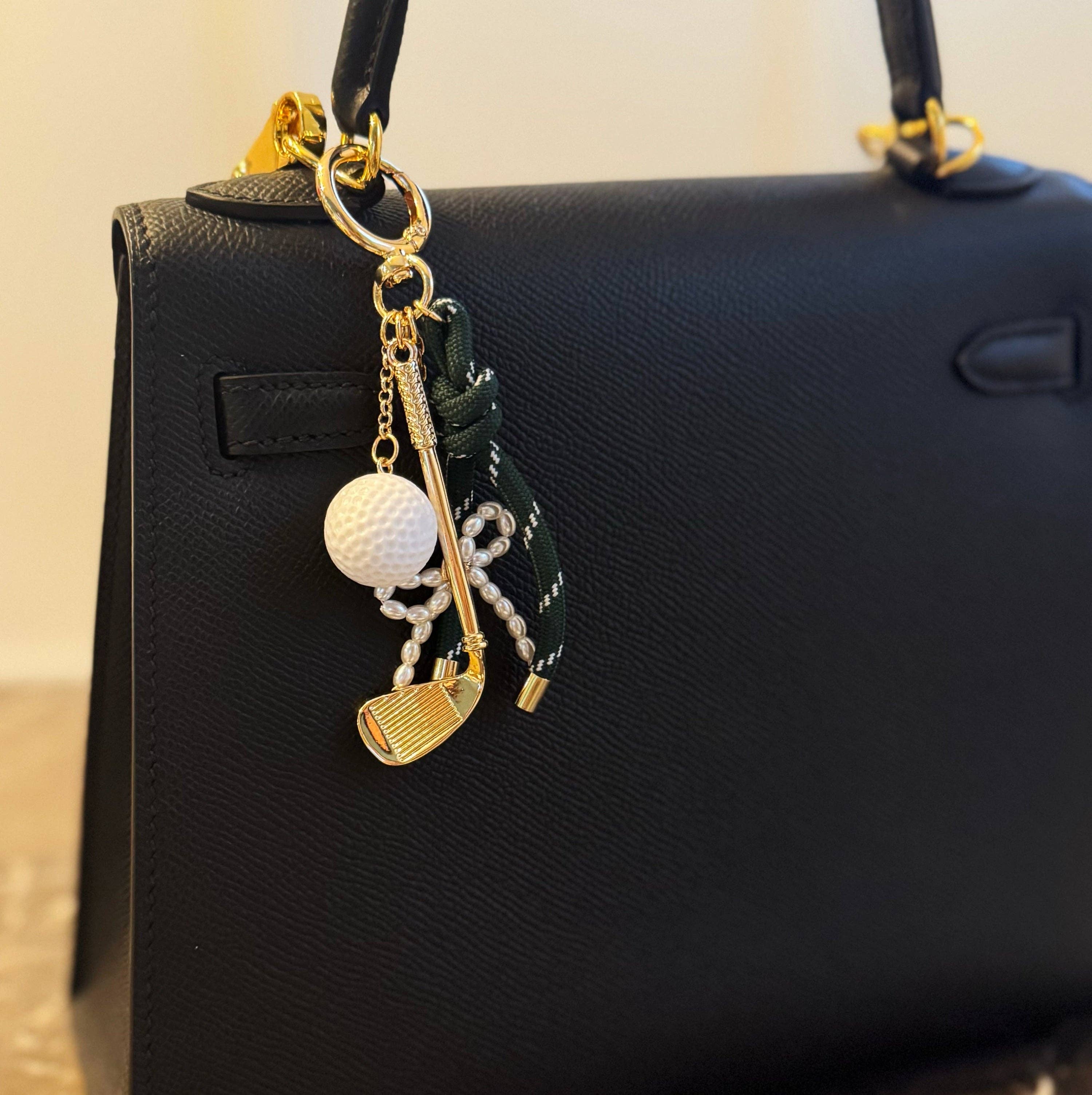 Par Tee Golf Bag Charm – Chic Gold Purse Charm  GOLD OR SILVER