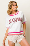 MAMA Short Sleeve Knit